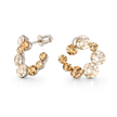 Swirl Wreath Cluster Stud Earrings - Citrine