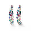 Mosaic Ear Climber Stud Earrings - Multi-Color