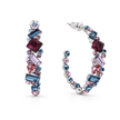 Mosaic Ear Climber Stud Earrings - Multi-Color