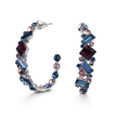 Mosaic Ear Climber Stud Earrings - Multi-Color