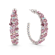 Mosaic Ear Climber Stud Earrings - Pink