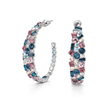 Mosaic Ear Climber Stud Earrings - Multi-Color