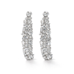 Mosaic Ear Climber Stud Earrings - Clear