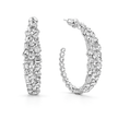 Mosaic Ear Climber Stud Earrings - Clear
