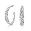Mosaic Ear Climber Stud Earrings - Clear