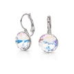 Round Rivoli Lever-Back Drop Earrings - Aurora