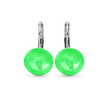 Round Rivoli Lever-Back Drop Earrings - Gold