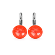 Round Rivoli Lever-Back Drop Earrings - Oragne