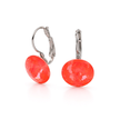 Round Rivoli Lever-Back Drop Earrings - Oragne