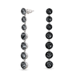 Black Crystal Graduated Round Drop Earrings