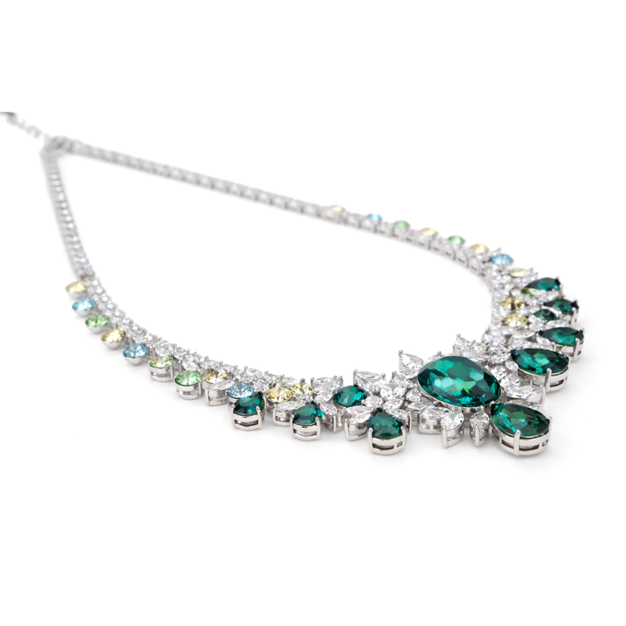 Emerald Garden Statement Necklace Set