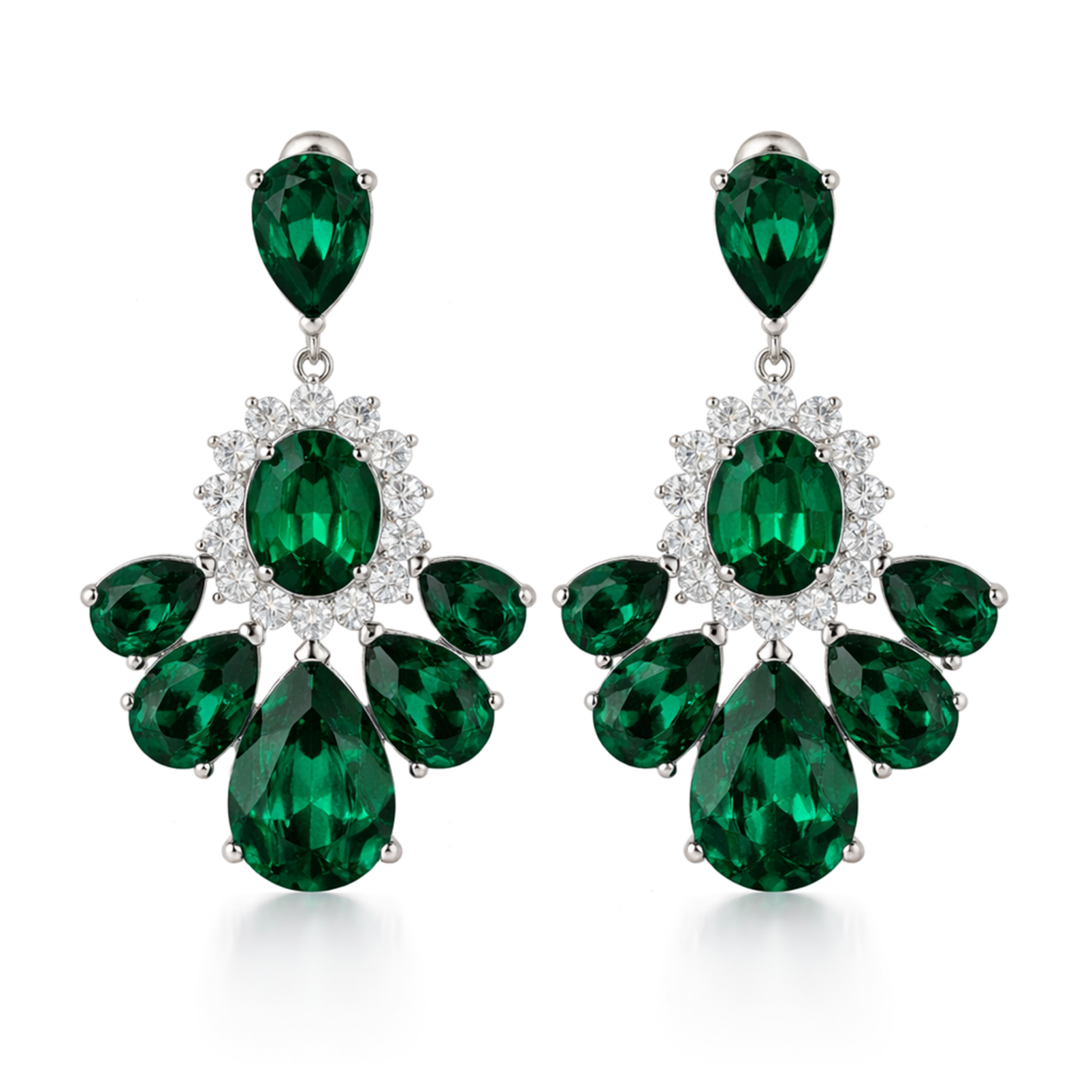 Emerald Garden Statement Necklace Set