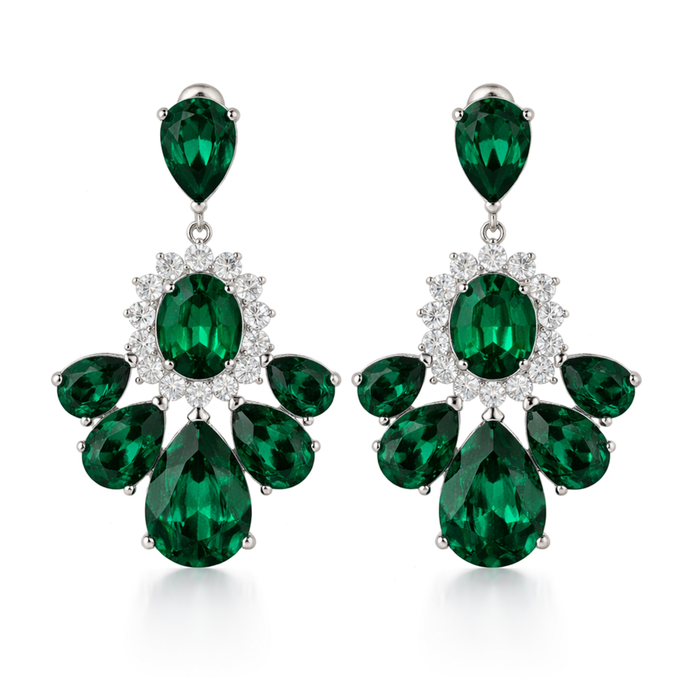 Emerald Garden Statement Necklace Set