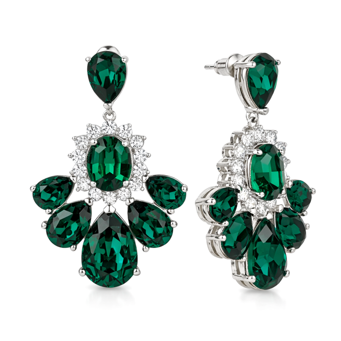 Emerald Garden Statement Necklace Set