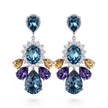 Emerald Garden Statement Necklace Set - Violet