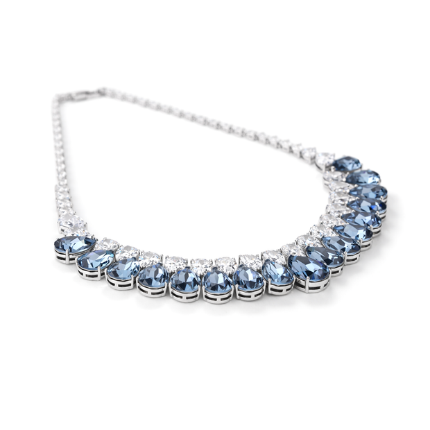 Mauve Cascade Bib Necklace Set - Plum