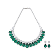 Mauve Cascade Bib Necklace Set - Amethyst
