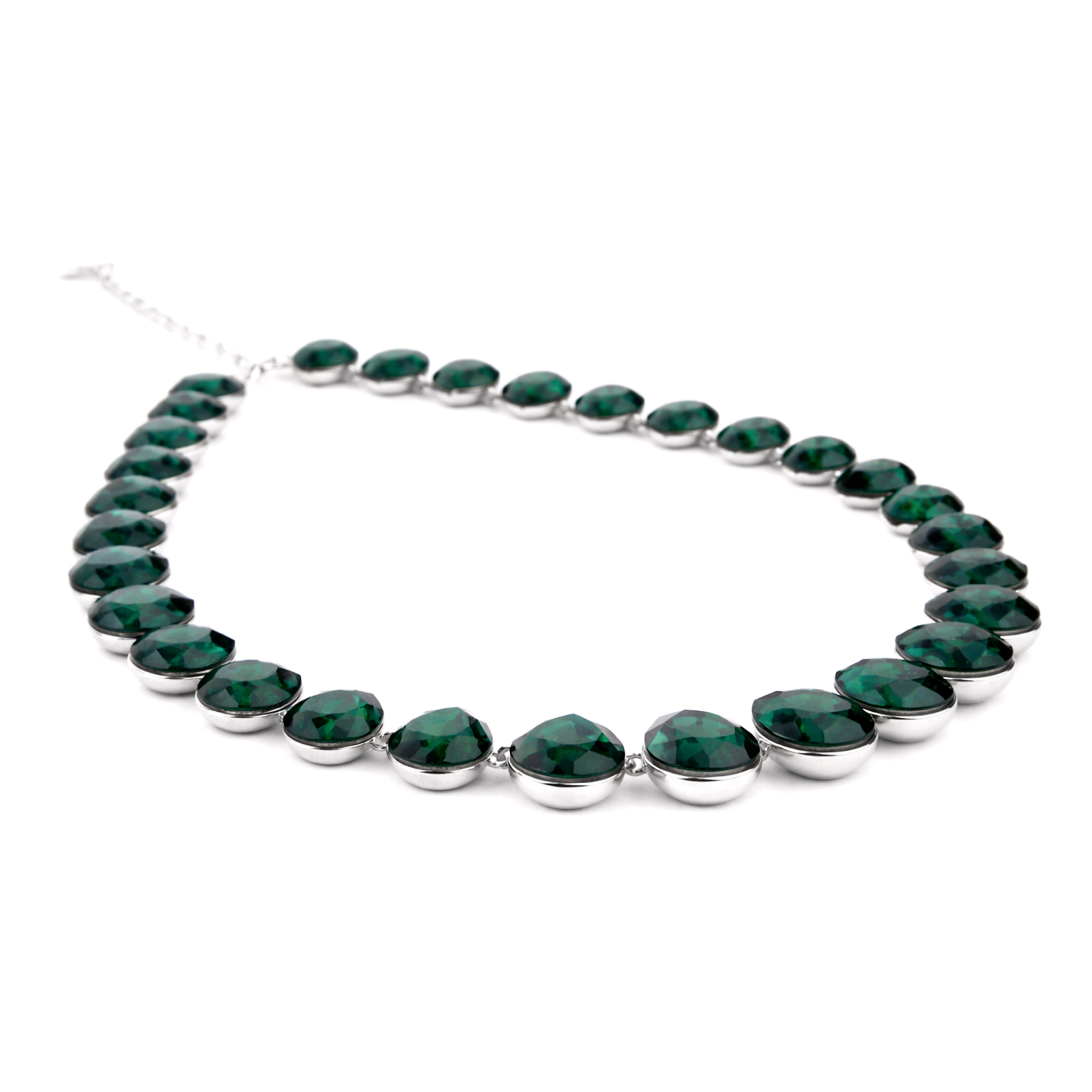 Blush Royale Tennis Necklace Set - Emerald Green