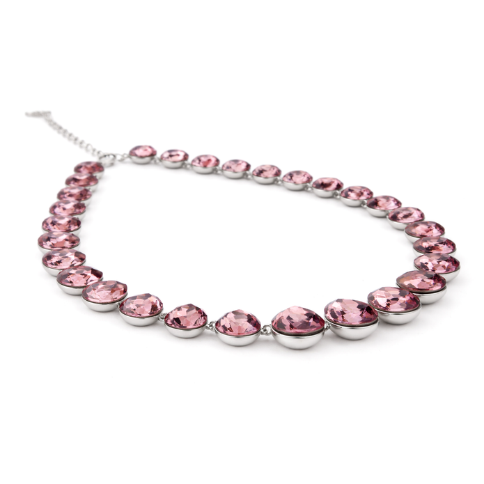Blush Royale Tennis Necklace Set - Rose pink