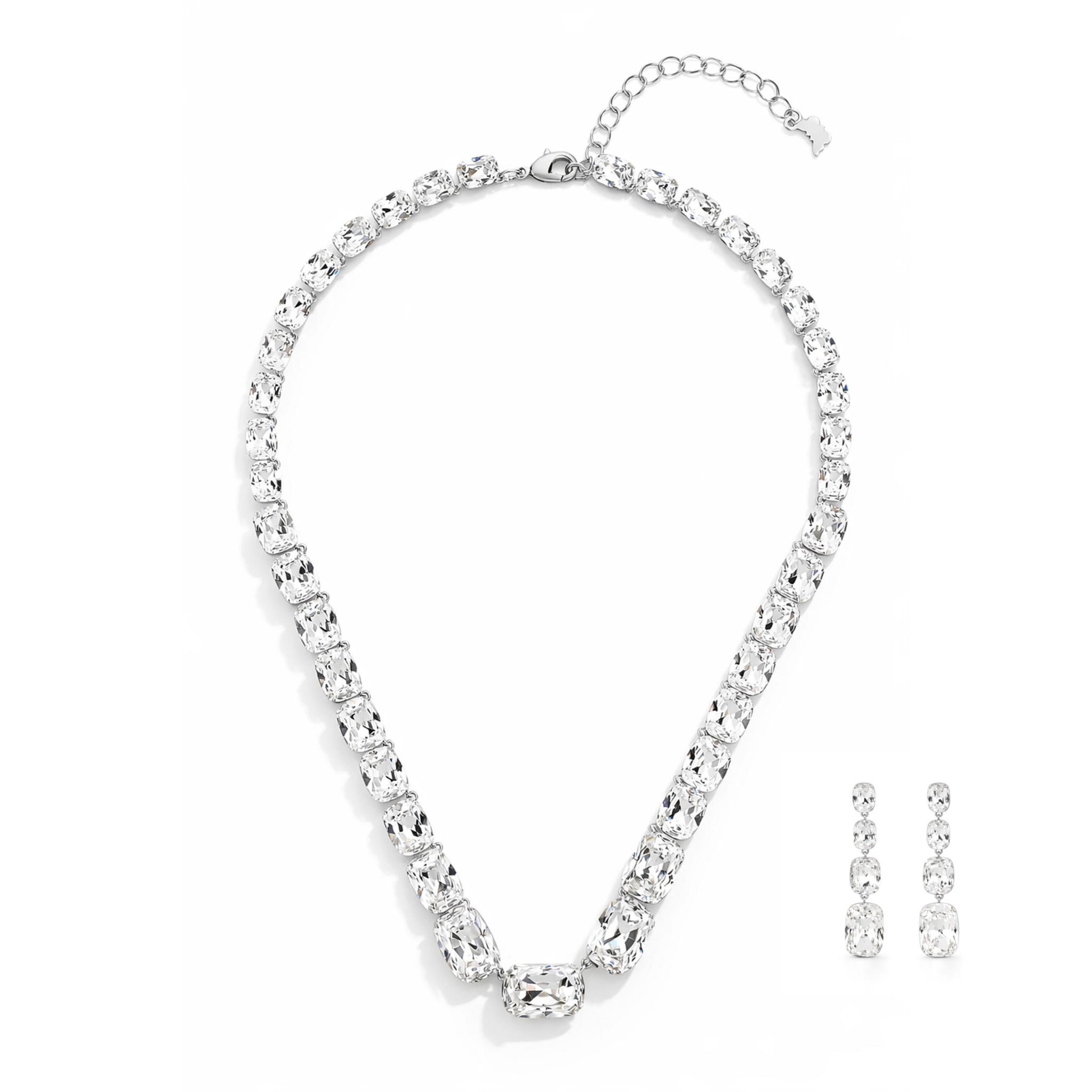 Royal Kundan Pendant - Clear