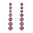 Rose Pink Rivoli Crystal Gradient Necklace Set