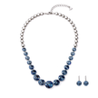 Teal Tide Beaded Necklace Set - Blue