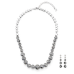 Teal Tide Beaded Necklace Set - Gunmetal