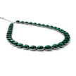 Soft Blush Square Crystal Necklace Set - Emerald Green