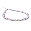 Soft Blush Square Crystal Necklace Set - Lavender