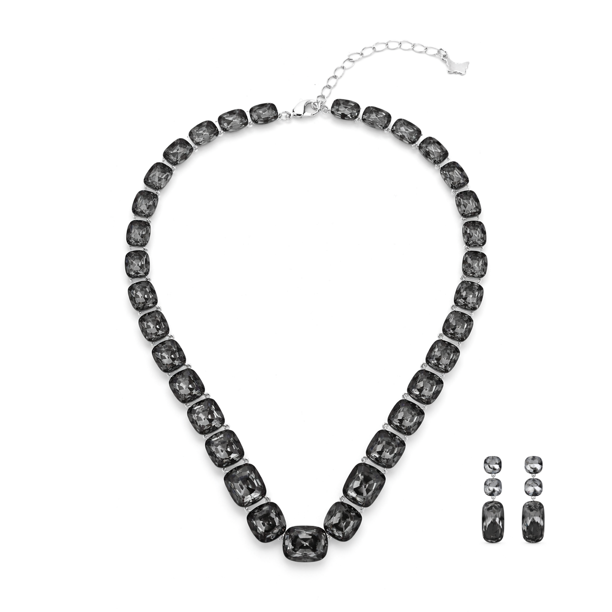 Onyx Eclipse Crystal Necklace Set