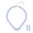 Aqua Dream Oval Crystal Necklace Set