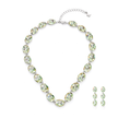 Aqua Dream Oval Crystal Necklace Set - Ivory