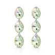 Aqua Dream Oval Crystal Necklace Set - Ivory