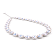 Aqua Dream Oval Crystal Necklace Set - Clear