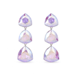 Fuchsia Heart Crystal Necklace Set - Mauve