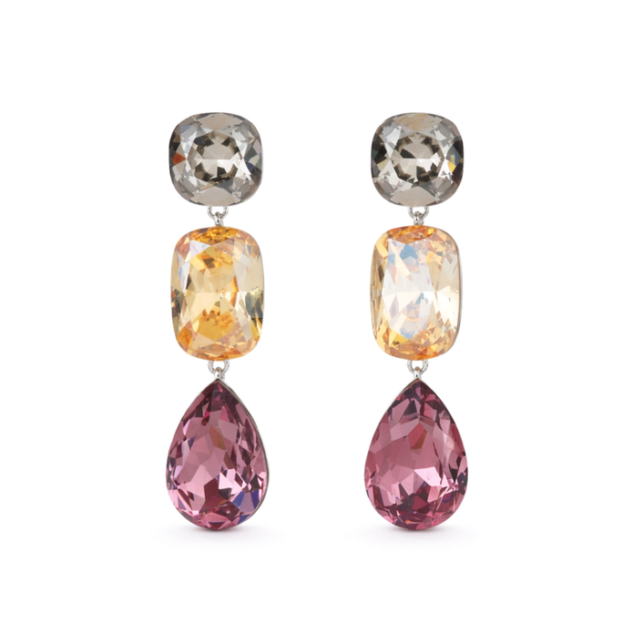 Champagne Medley Crystal Necklace Set