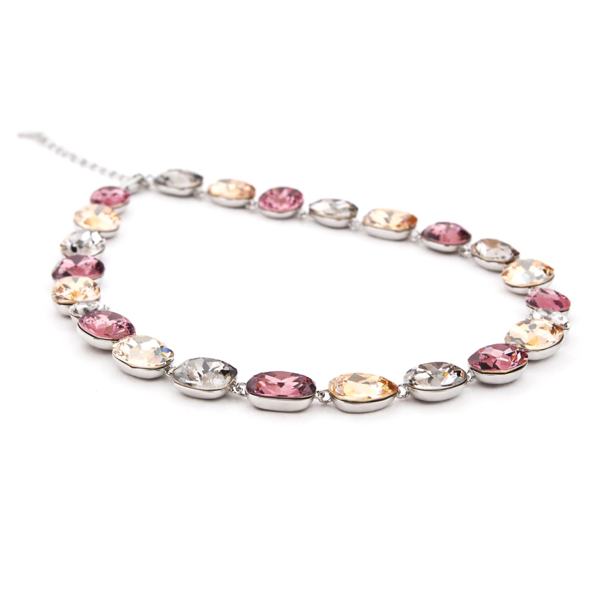 Champagne Medley Crystal Necklace Set