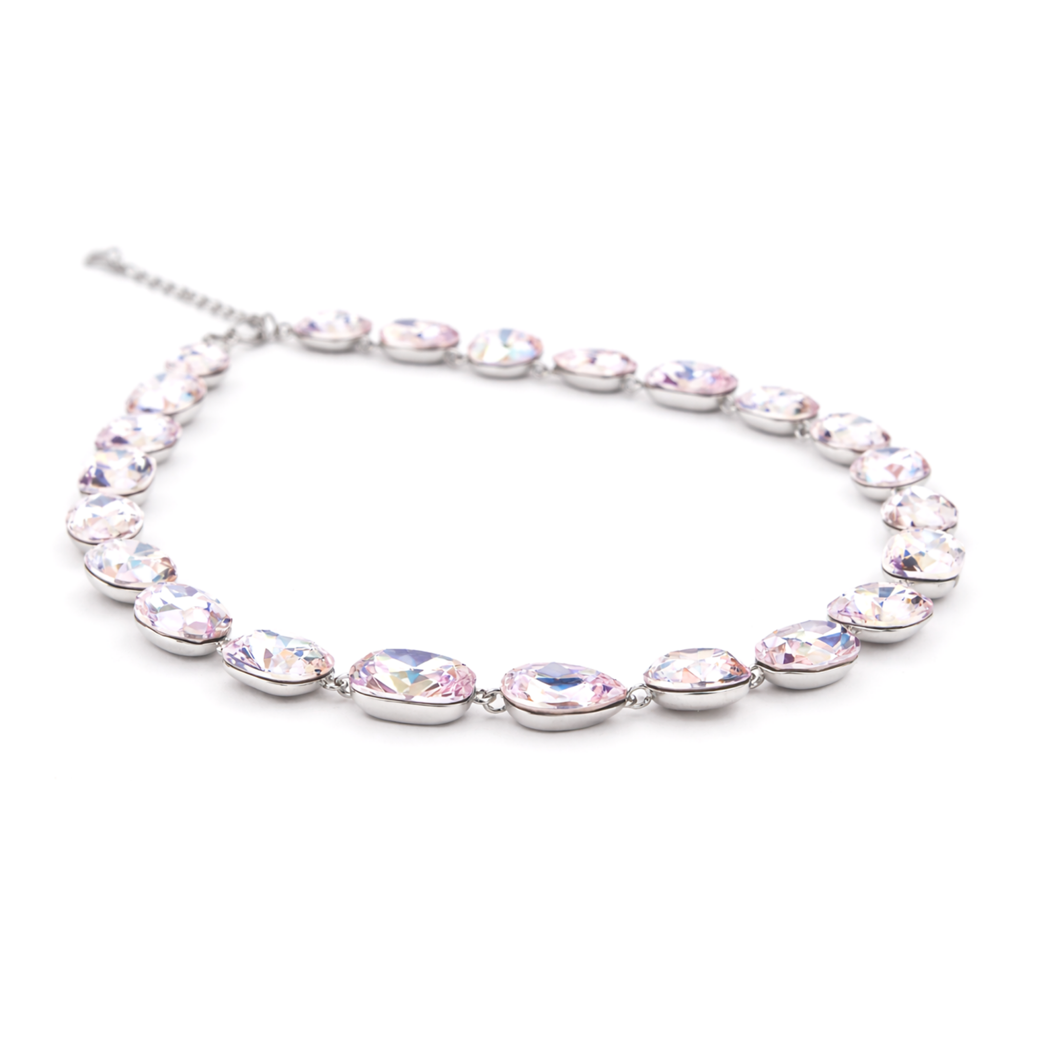 Champagne Medley Crystal Necklace Set - Blush pink