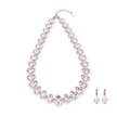 Blush Royale Tennis Necklace Set - Rose Quartz