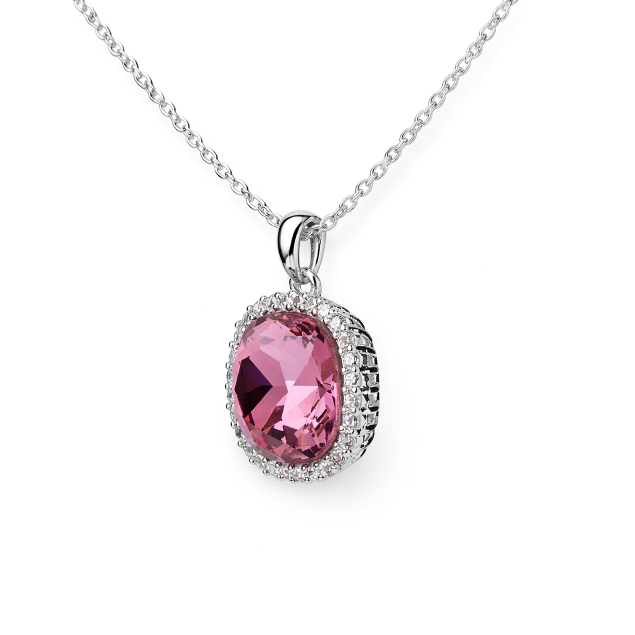 Blush & Ice Contrast Ring - Ruby Pink