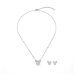 Rose Quartz Drop Pendant - Sky Blue
