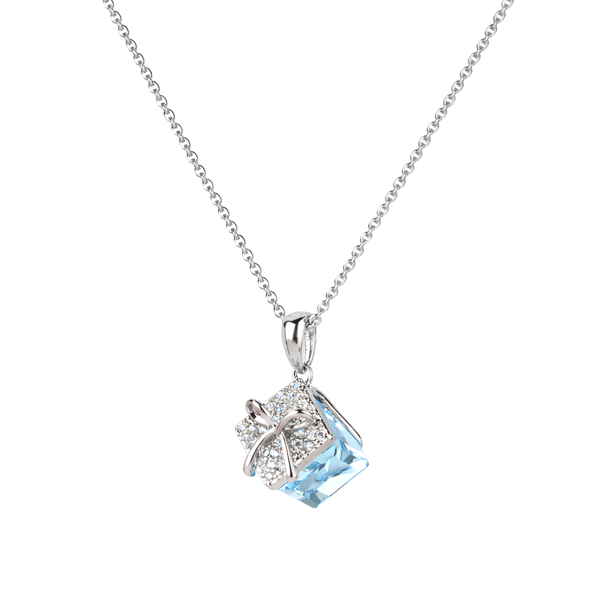 Rosette Candy Drop - Aquamarine Blue