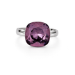 Aurora Crystal Cushion Ring - Lavender