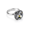 Aurora Crystal Cushion Ring - Black