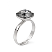 Aurora Crystal Cushion Ring - Black