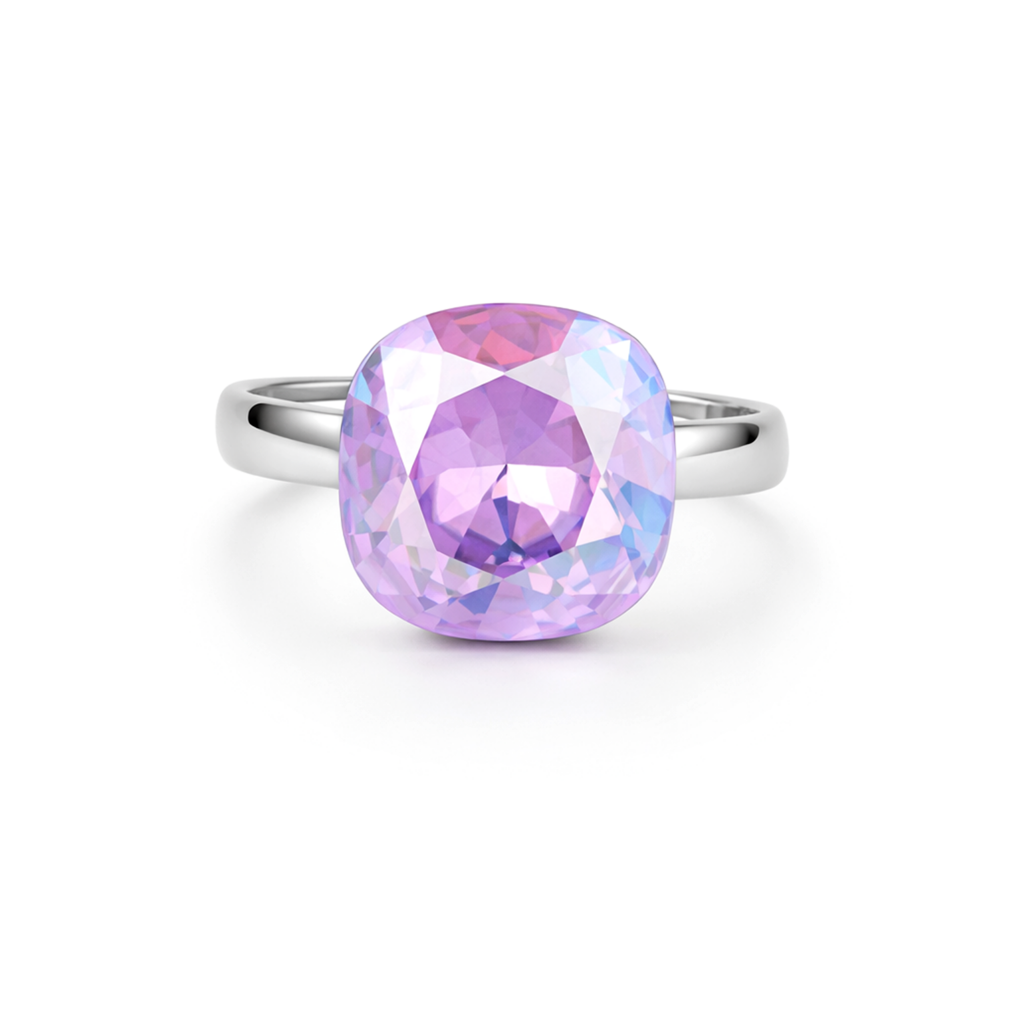 Aurora Crystal Cushion Ring - Gold