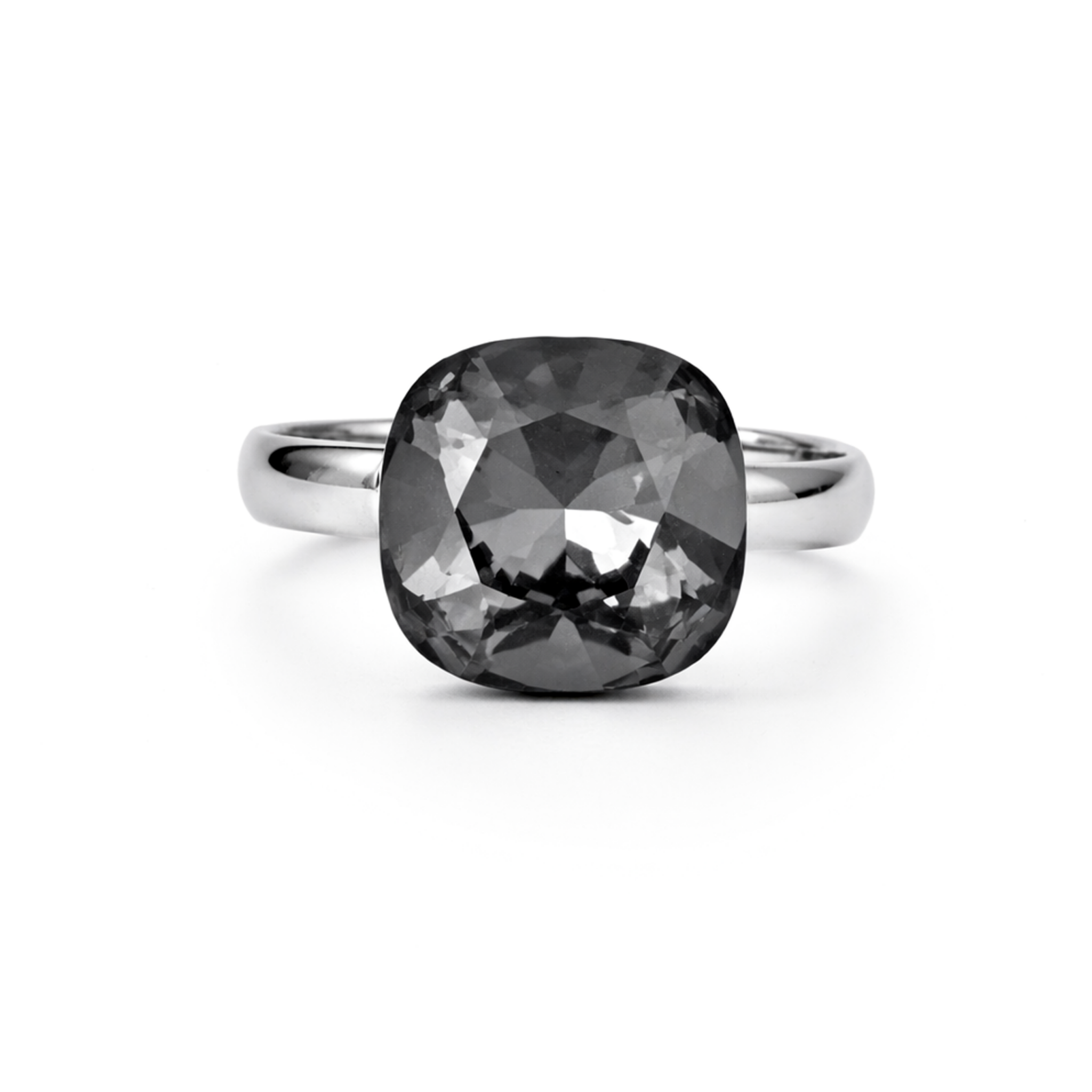 Aurora Crystal Cushion Ring - Rose pink