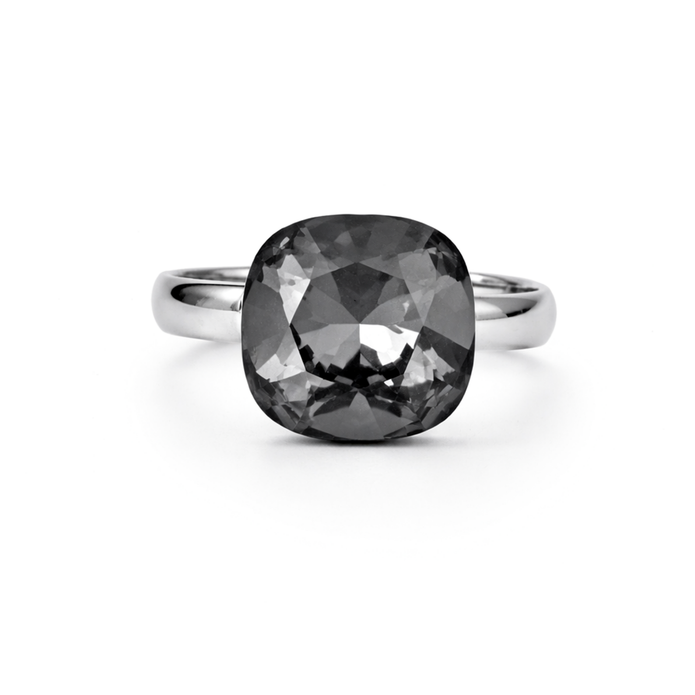 Aurora Crystal Cushion Ring - Rose pink