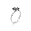 Aurora Crystal Cushion Ring - Black
