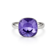 Aurora Crystal Cushion Ring - Orange